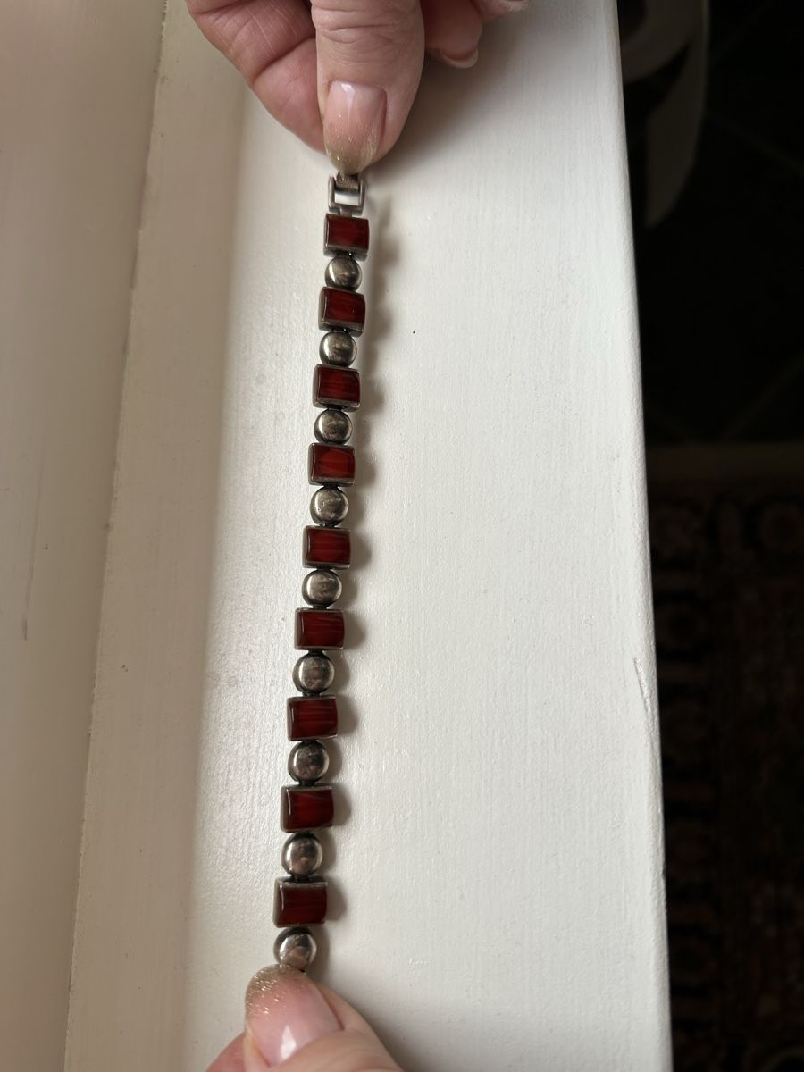 Bracciali & Braccialetti: Armband echtes Silber Karneol Steine – Usato da Luzern venduto da ariazalea 5