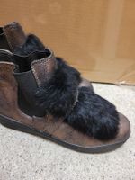 schuhe, stylischer schuh, kunstfell, gr 38