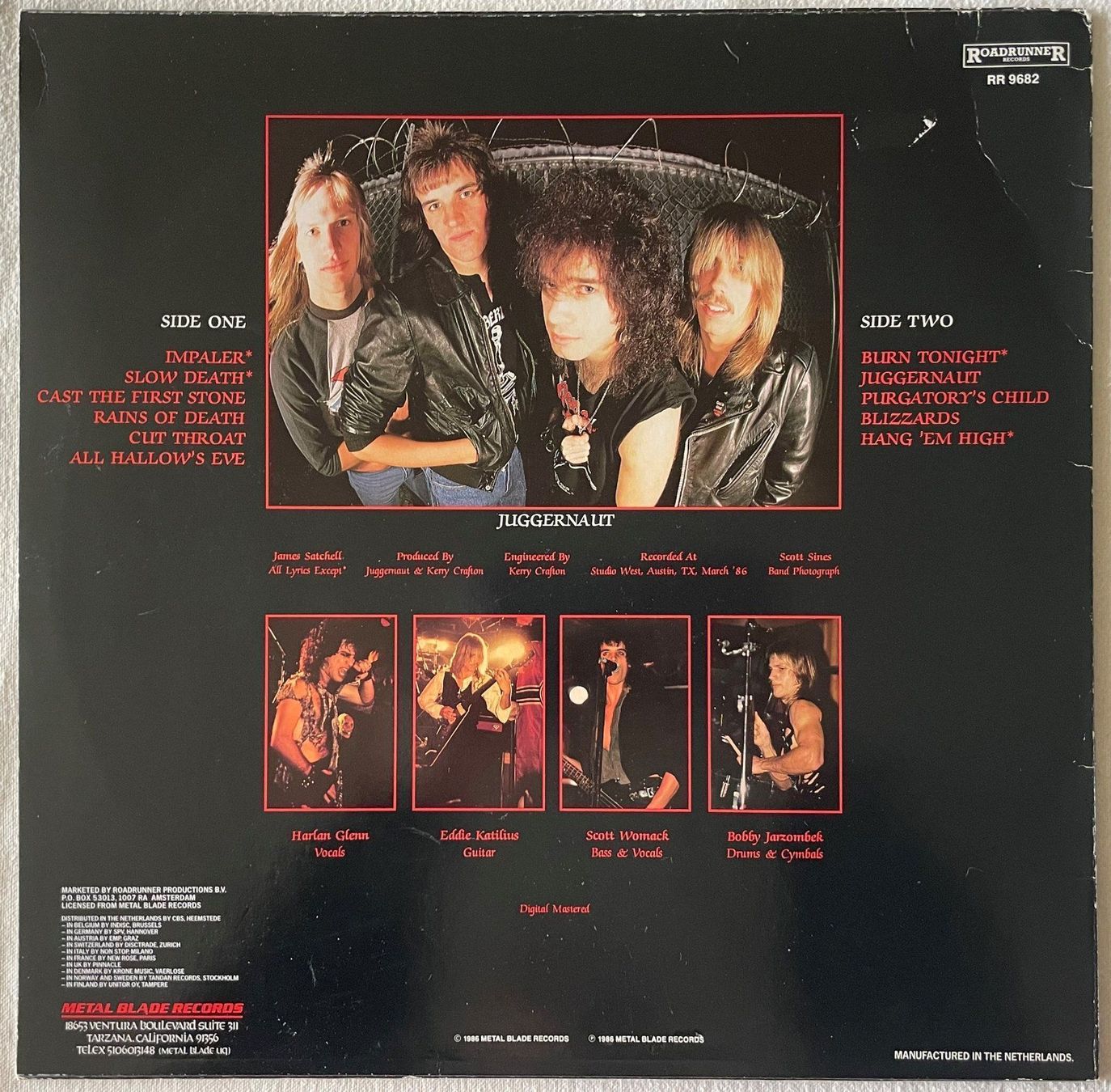 Dischi in vinile: Juggernaut – Baptism Under Fire - LP - 1986 - First Press – Usato da Uster venduto da Zardodel 1