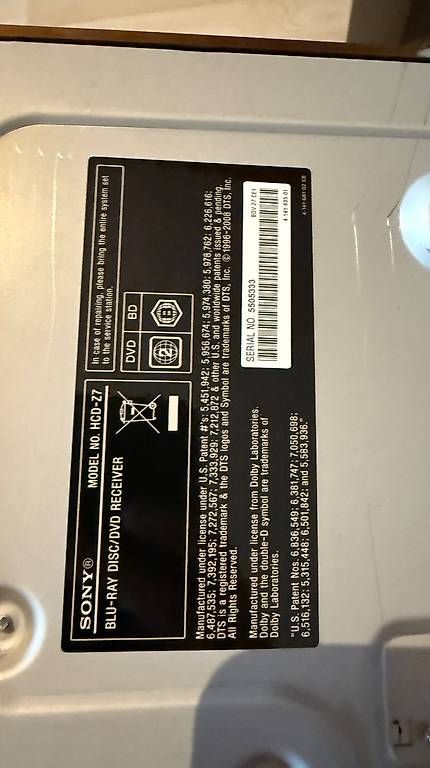 Sony Home Cinema: Sony Home Theatre System BDV-Z7 Blu-ray Disc – Usato da Flüh venduto da Etzel72 2
