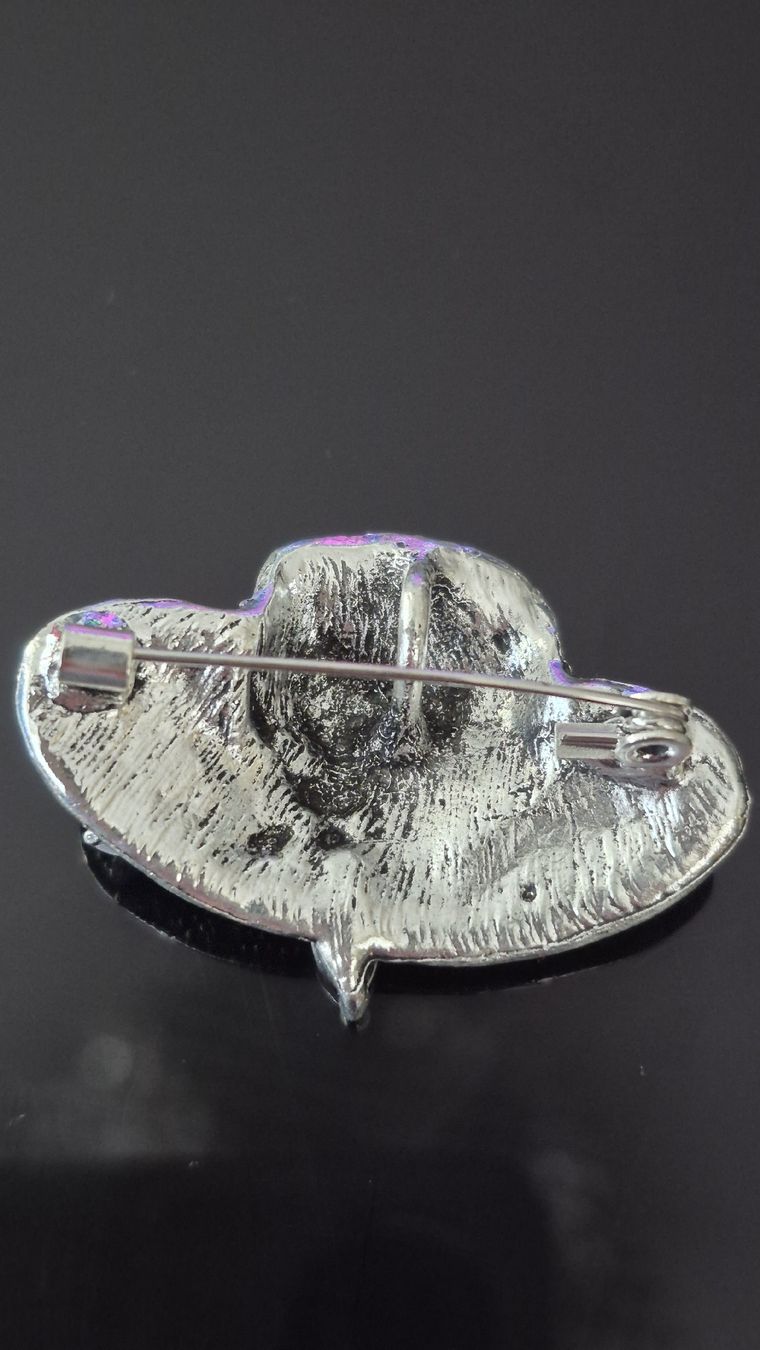 Spille & Fermagli: Schmuck-Broche  Hut mit Steinen neu – Nuovo e nell'imballaggio originale da Schiers venduto da Carmela8 2