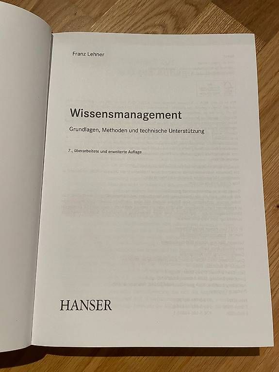 Libri: Wissensmanagement, 7. Auflage – Usato da Wila venduto da pat_24 2