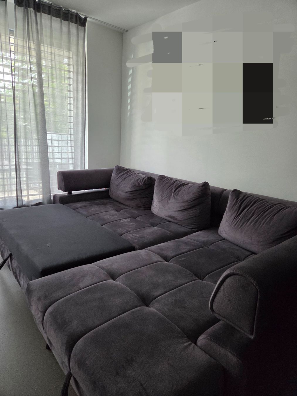 Conforama Sofas: Anthrazitfarbenes Ecksofa mit Schlaffunktion und Bettkasten – Gebraucht aus Schlieren von kar_qcs6 3