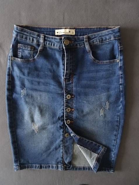 Gonne: Jeans Jupe vintage Gr. 38/40 – Nuovo (secondo la descrizione) da Bazenheid venduto da Aebi55