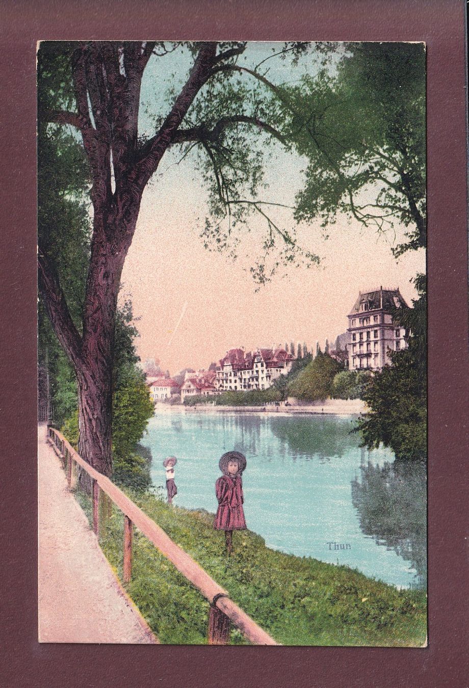 Cartoline postali: THUN - Am Aar - Kinder – Usato da Pully venduto da nicecards