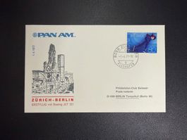 PAN AM Erstflugbrief Zürich-Berlin 1977