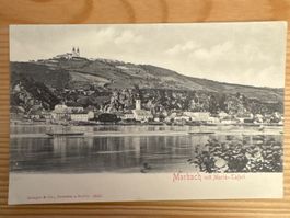 Antike Ansichtskarte Marbach mit Maria-Taferl, ÖSTERREICH