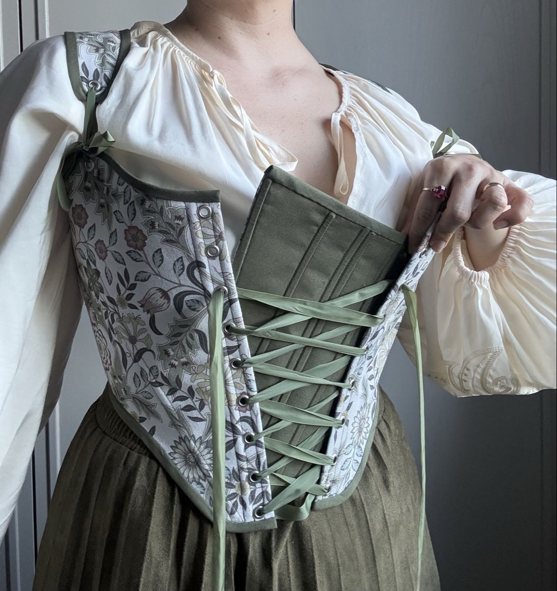 Top: Korsett mit Stomacher / Barock/ cottagecore – Nuovo e nell'imballaggio originale da Oensingen venduto da Chicotus 5