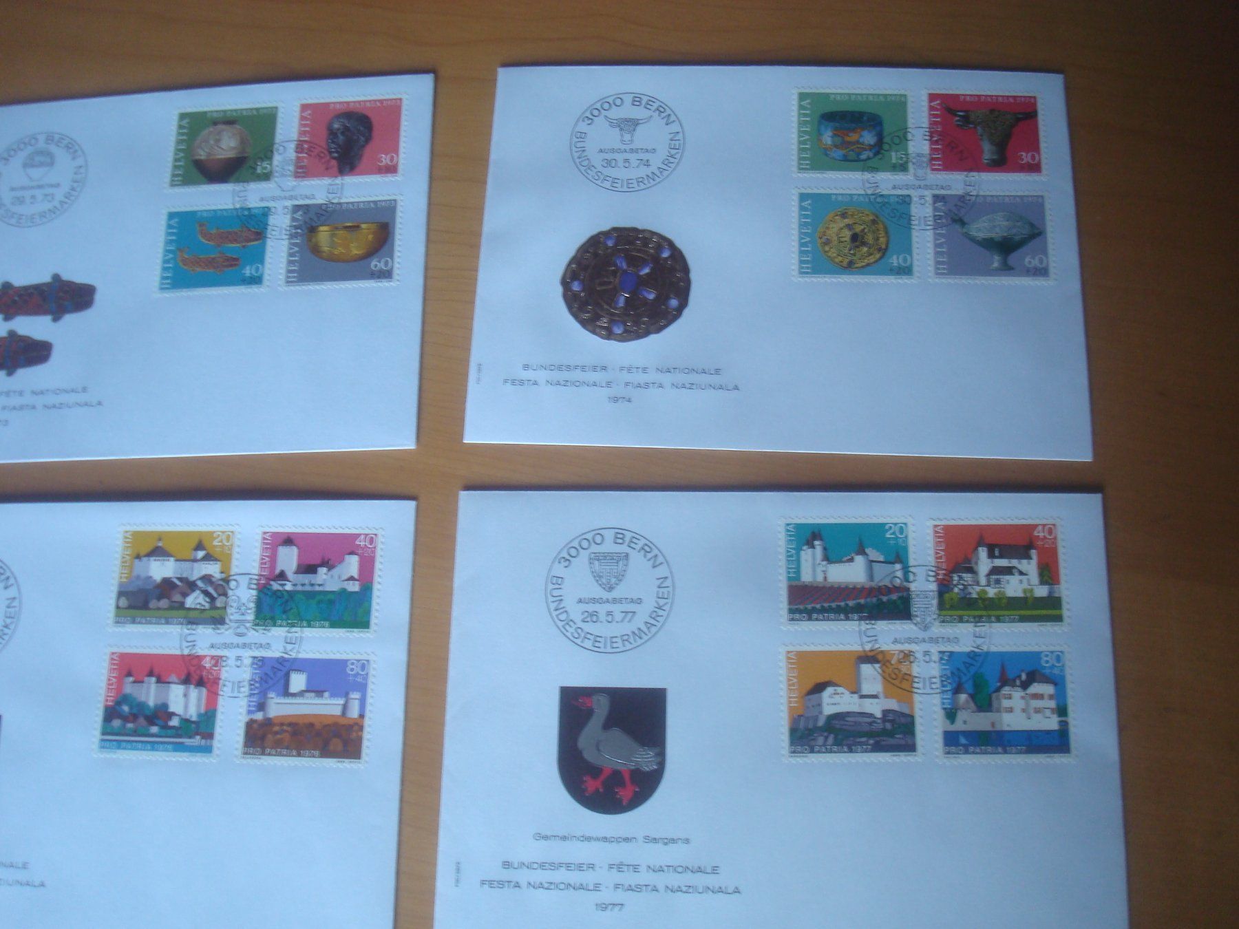 Tutti i francobolli: RR PP 1972 - 1981 FDC Sammlung – Usato da Gordola venduto da Polentaefung 2