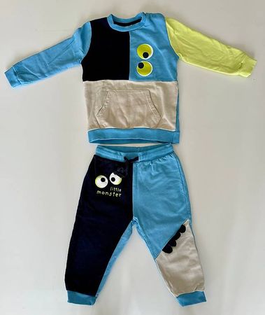Set Hose + Sweatshirt, Gr. 86, Little Monster Motiv