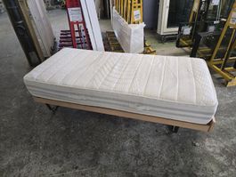 90er Einzelbett mit Matratze und Lattenrost 90x200 cm 