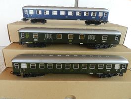 Märklin D-Zug 1. Kl, 2. Kl & Gepäckwagen
