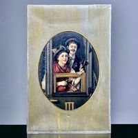 BERTHA FUCHSS 1896 Couple bavarois dans le train huile toile