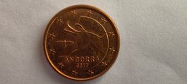 Pièce 1 Cent Euro Andorre 2017 BE
