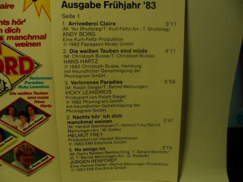 Musicassette: HIT RECORD  Frühjahr 83 – Nuovo (secondo la descrizione) da Langnau i. E. venduto da gf2_29jt 1