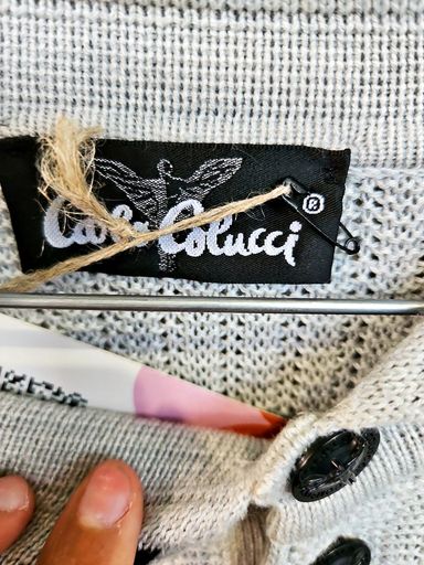 Carlo Colucci Maglioni & Felpe: Carlo Colucci Grau Langarm Poloshirt Pullover - Größe 50 – Usato da Zug venduto da vinokilo 4