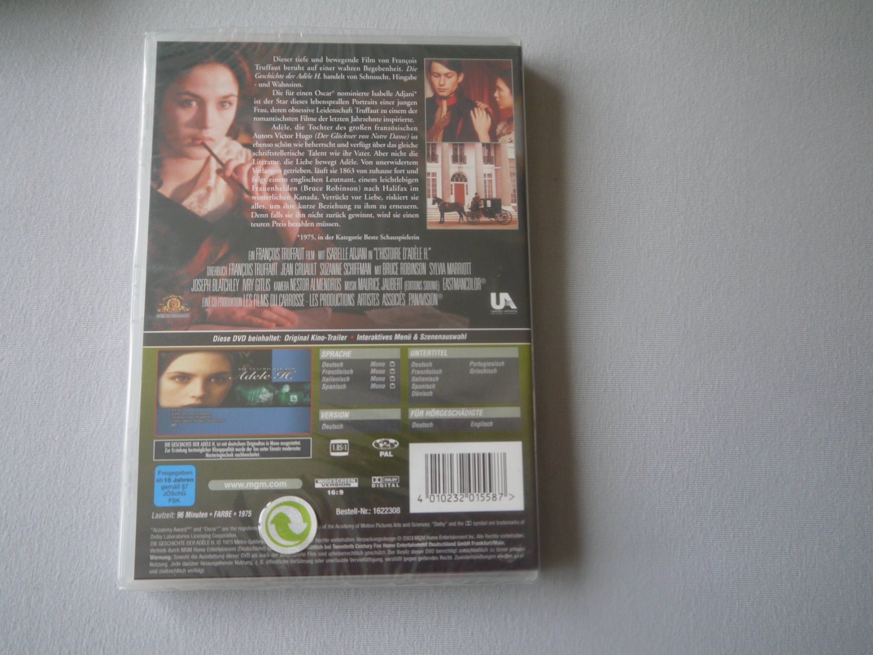 Tutti i DVDs: Die Geschichte der Adele H.(1975)  Isabelle Adjani neu OVP – Nuovo e nell'imballaggio originale da Hagendorn venduto da Blaf 1