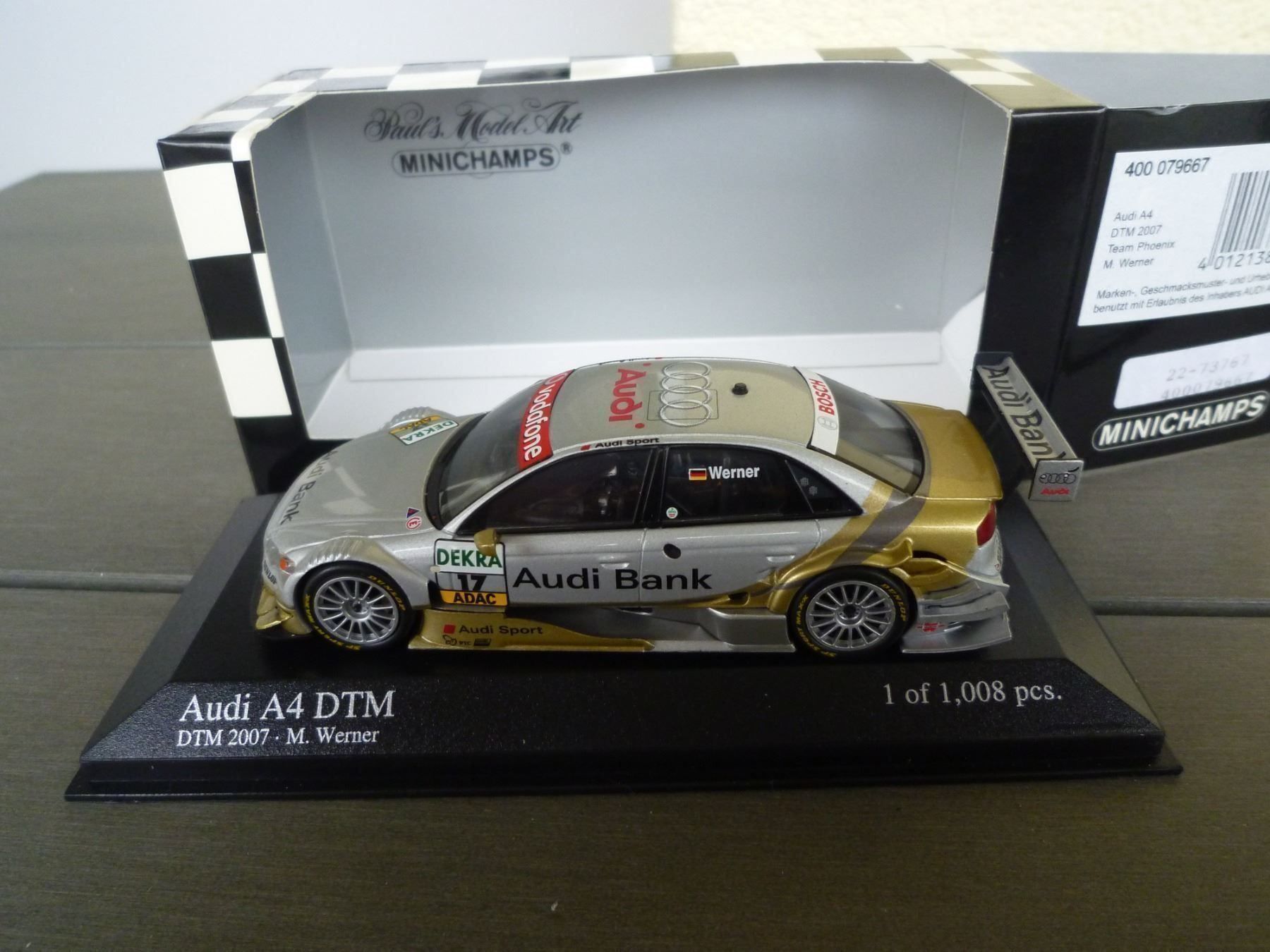 Minichamps Modellini d'auto: Audi A4 (DTM 2007) "Werner" – Nuovo e nell'imballaggio originale da Flawil venduto da Imperiosud 1
