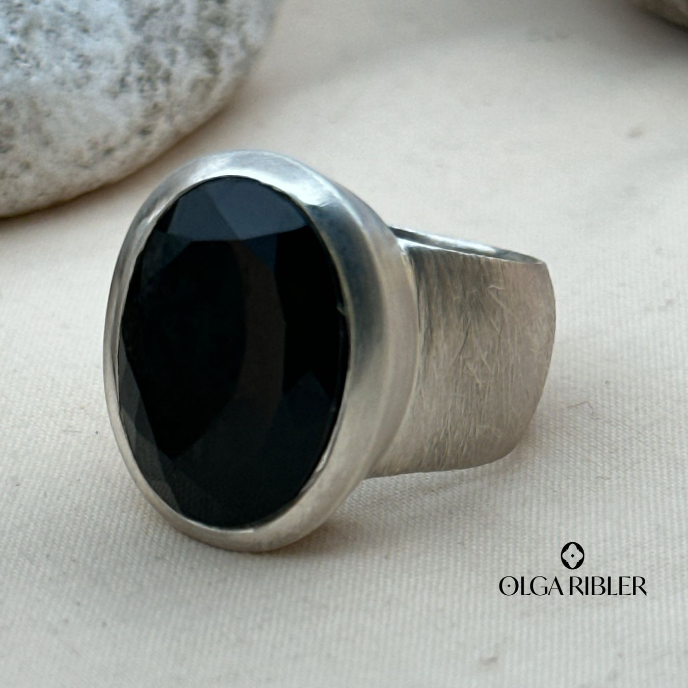 Olga Ribler Ringe: Silber Ring 925 mit Onyx Grösse 53 – Neu (gemäss Beschreibung) aus Luzern von Schmuckoutlet 5