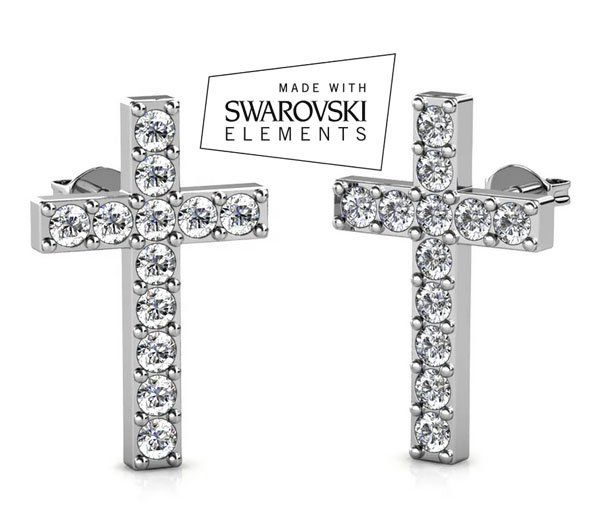 Orecchini pendenti & Orecchini a lobo: Ohrstecker, Kreuz mit Swarovski Elements – Nuovo e nell'imballaggio originale da Bottenwil venduto da anh_5brz
