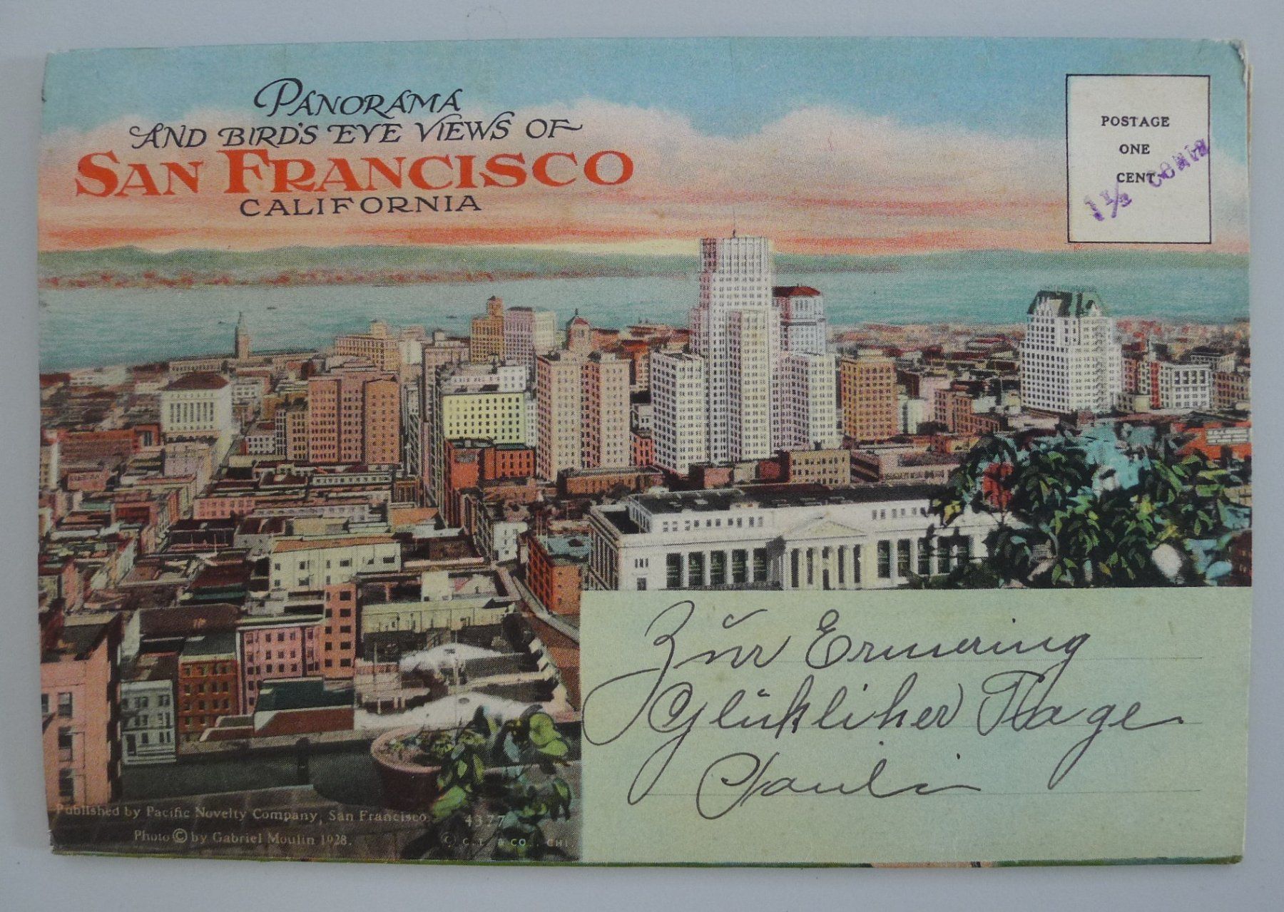 Cartoline postali: 1928, Leporello San Francisco +Panorama- & Einzelansichten – Usato da Sursee venduto da Luzernerraute