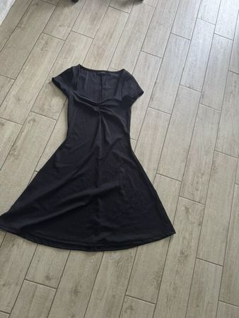 ELEGANTES KLEID KURZARM, SEHR SEXY SCHWARZ GRÖSSE S