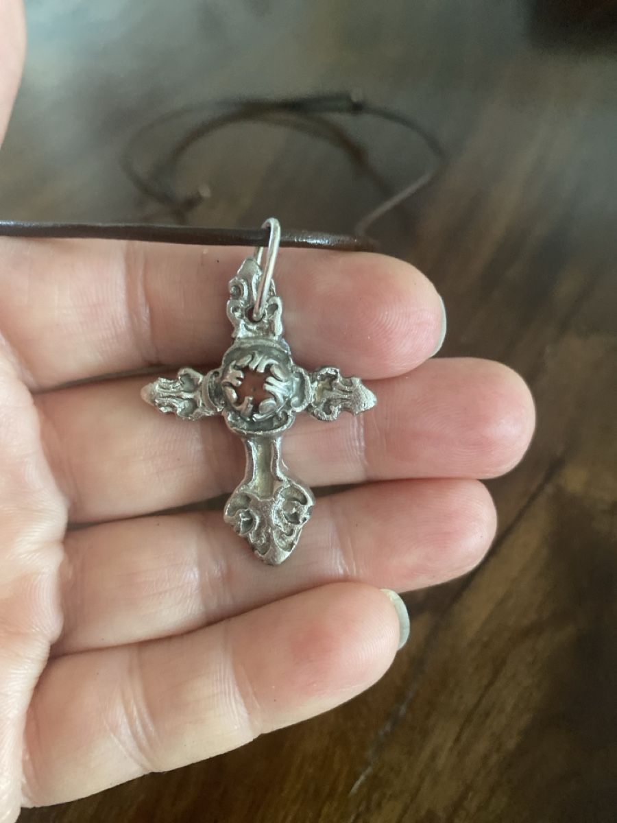 Anhänger: Kreuz Anhänger, Silber mit Lederband – Neu (gemäss Beschreibung) aus Watt von Willis4 2