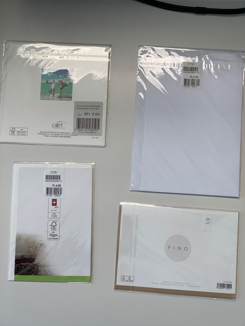 Cartoline: 4er-Set Grusskarten, neu – Nuovo e nell'imballaggio originale da Windisch venduto da rhu_wd8q 1