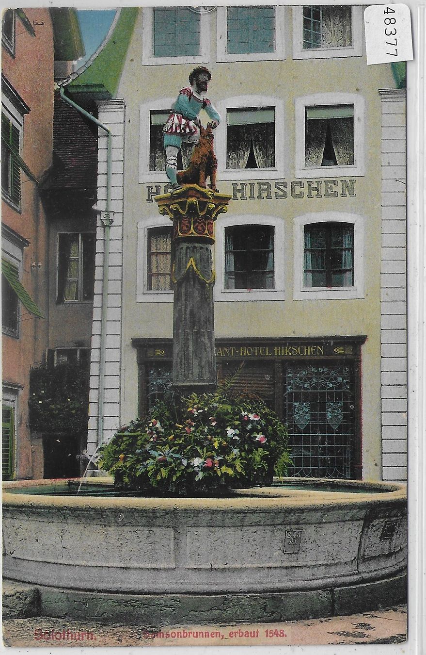 Ansichtskarten: Solothun - Samsonbrunnen – Gebraucht aus Ettingen von Kartenplanet