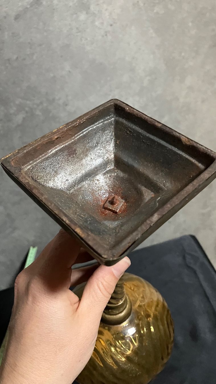 Lampade: Lampe à pétrole ancienne Petroleumlampe – Usato da St-Cierges venduto da LeRegain 3