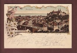 Souvenir de NEUCHÂTEL - 1897 Litho Künzli