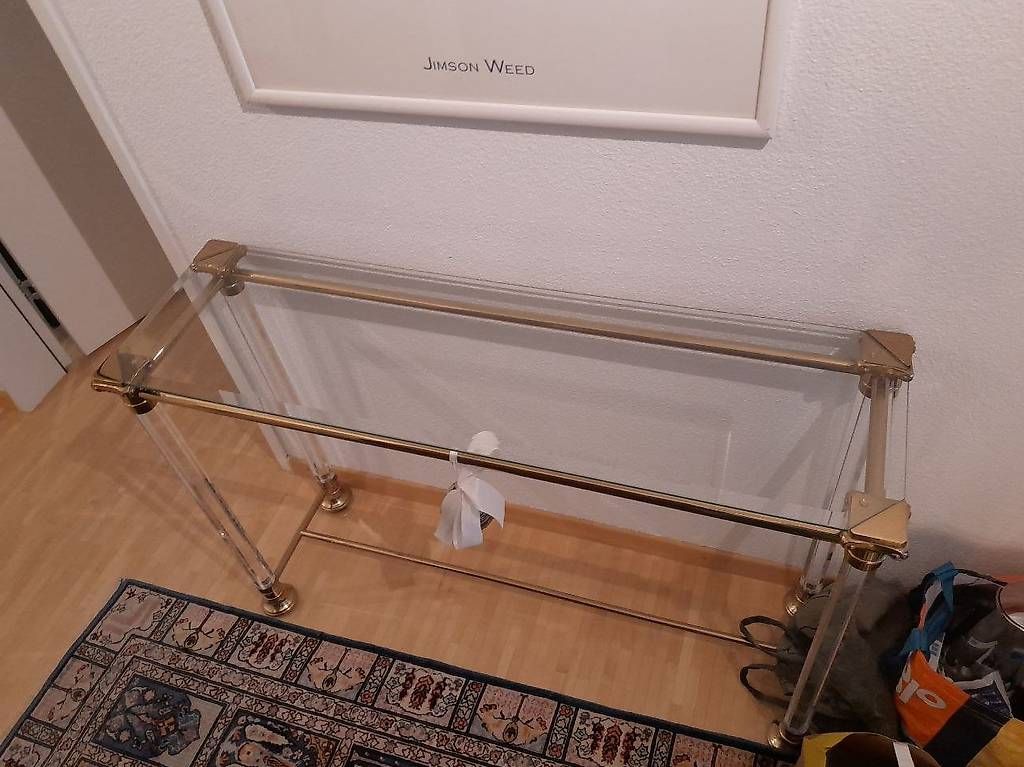 Tische: Glasregal Glastisch Clubtisch schmal und lang – Gebraucht aus Egg b. Zürich von hvbf