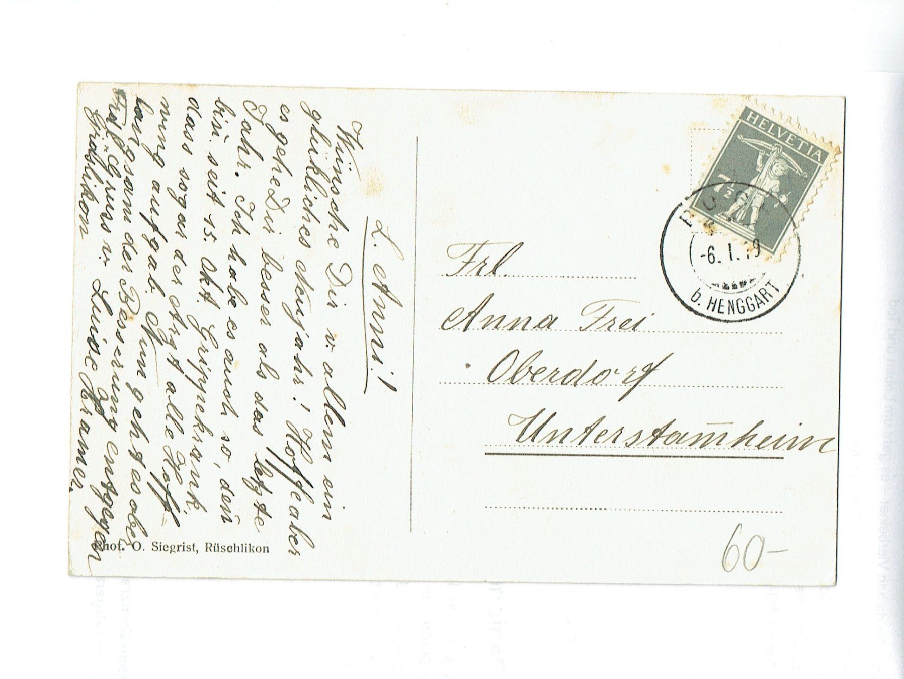 Cartoline postali: Flaach 1919 - Dorfansicht – Usato da Tagelswangen venduto da Miski 1