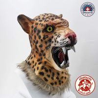 Leopardenmaske Fasnacht Halloween Tiger Leopard Kostüm