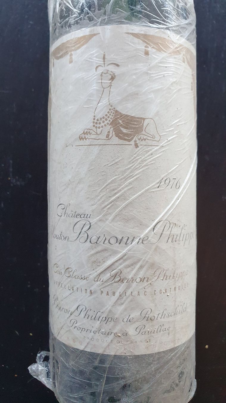 Mouton Rothschild Vino: Château Mouton Baronne Philippe 1976 – Nuovo e nell'imballaggio originale da Dickbuch venduto da Dixieonly 1