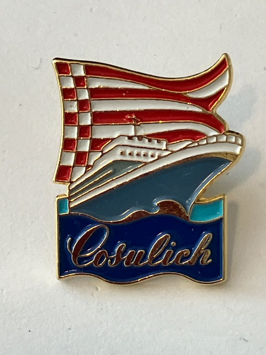Placchette & Badge: 1 Pin Cosulich Line Schiffahrt – Usato da Basel venduto da djwwpp