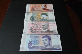 Cambodge serie UNC 100/200/500/1000