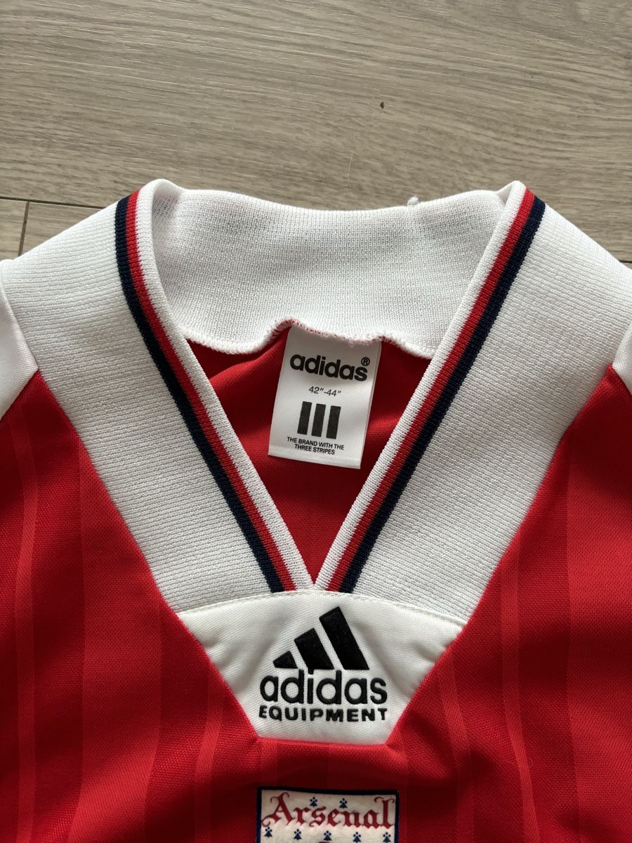 Adidas Canottiere & Pantaloni: 1992-94 Arsenal Home Shirt – Usato da Castione venduto da REER 1