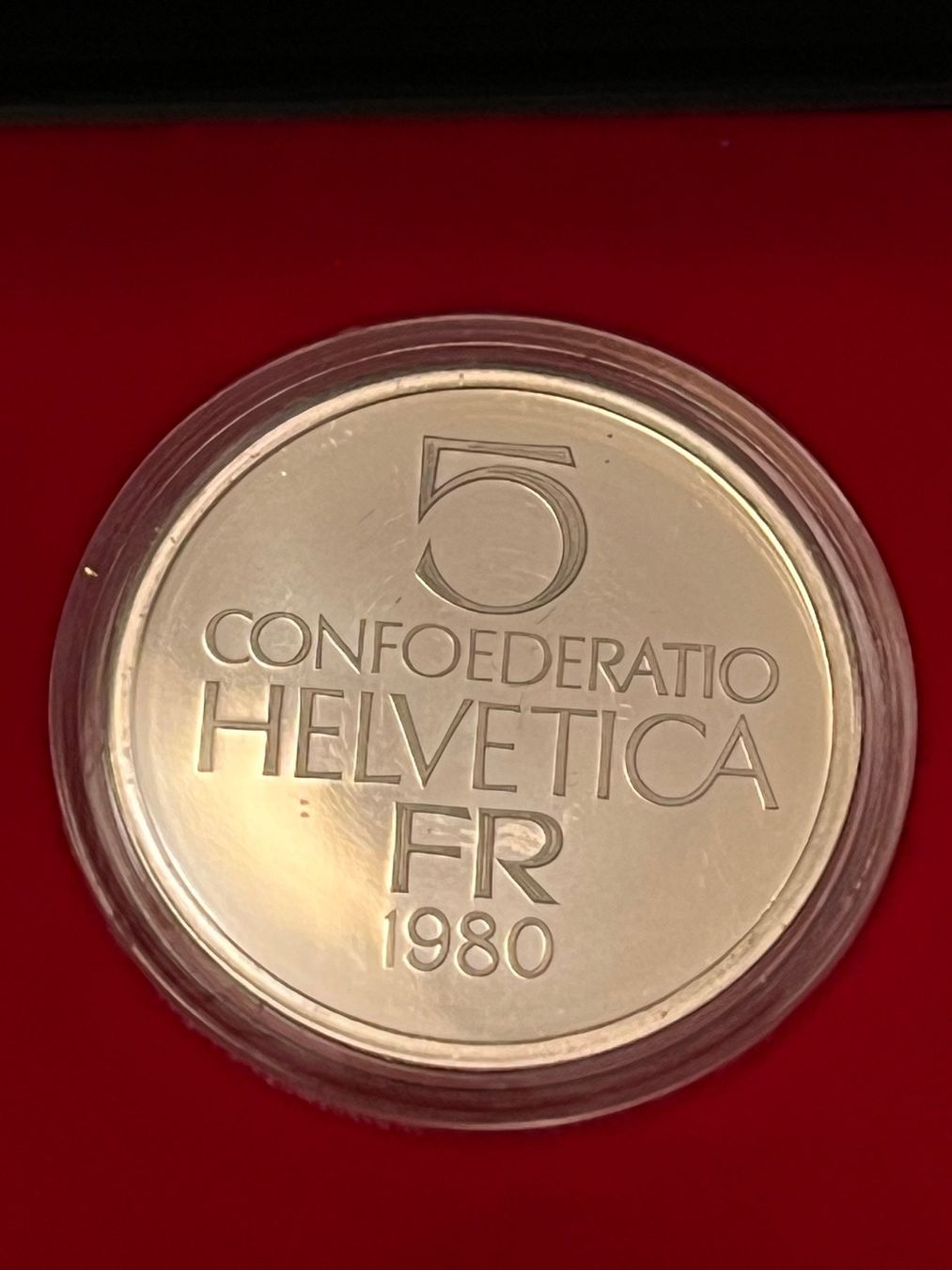 Tutti le monete: 5 francs suisse 1980 Ferdinand Hodler – Nuovo e nell'imballaggio originale da Carouge GE venduto da Pierre48