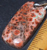 Anhänger L-3000 – Leoparden Haut Jaspis 25x17mm