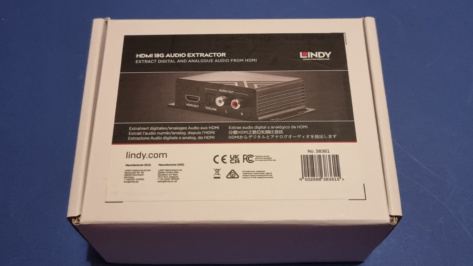 Convertitori: Lindy HDMI 18G Audio Extractor , NEU – Nuovo (secondo la descrizione) da Hagenbuch ZH venduto da cougar1