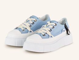 Sneaker Inuikii Plateausohle blau weiss neuwertig