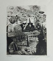 Exlibris Oleg Dergatchov - Original Radierung signiert