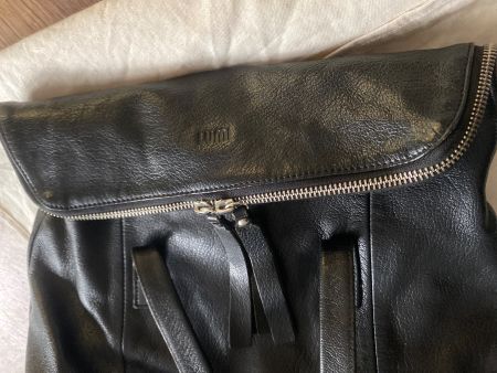 Lumi TASCHE/UMHÄNGETASCHE/RUCKSACK Leder schwarz / Mod.SAARA