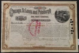 Aktie: Chicago, St. Louis and Pittsburgh Rail Road Co. 1887