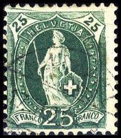 1882 Stehende Helvetia Nr. 67A.2.23/IA, gest. und fehlerfrei