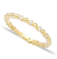 Ring fein Kugeln Zirkonia 925 gold filigran Klassiker 53