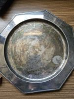 8 eckiges Tablett versilbert Vintage