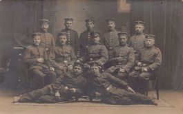 WK I: Soldatengruppe, Ravensburg, gelaufen 1915