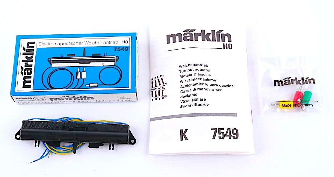 Märklin Modellini di ferrovie: MÄRKLIN N* 7549 Weichen Antrieb – Nuovo e nell'imballaggio originale da Ipsach venduto da locky55